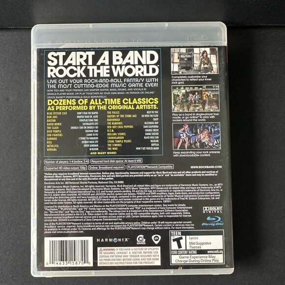 Rock Band (Sony PlayStation 3, 2007 - Picture 2 of 3